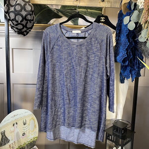 Mododoc Los Angeles Womens L Blue Heather Elite Long Sleeve Pullover Shirt